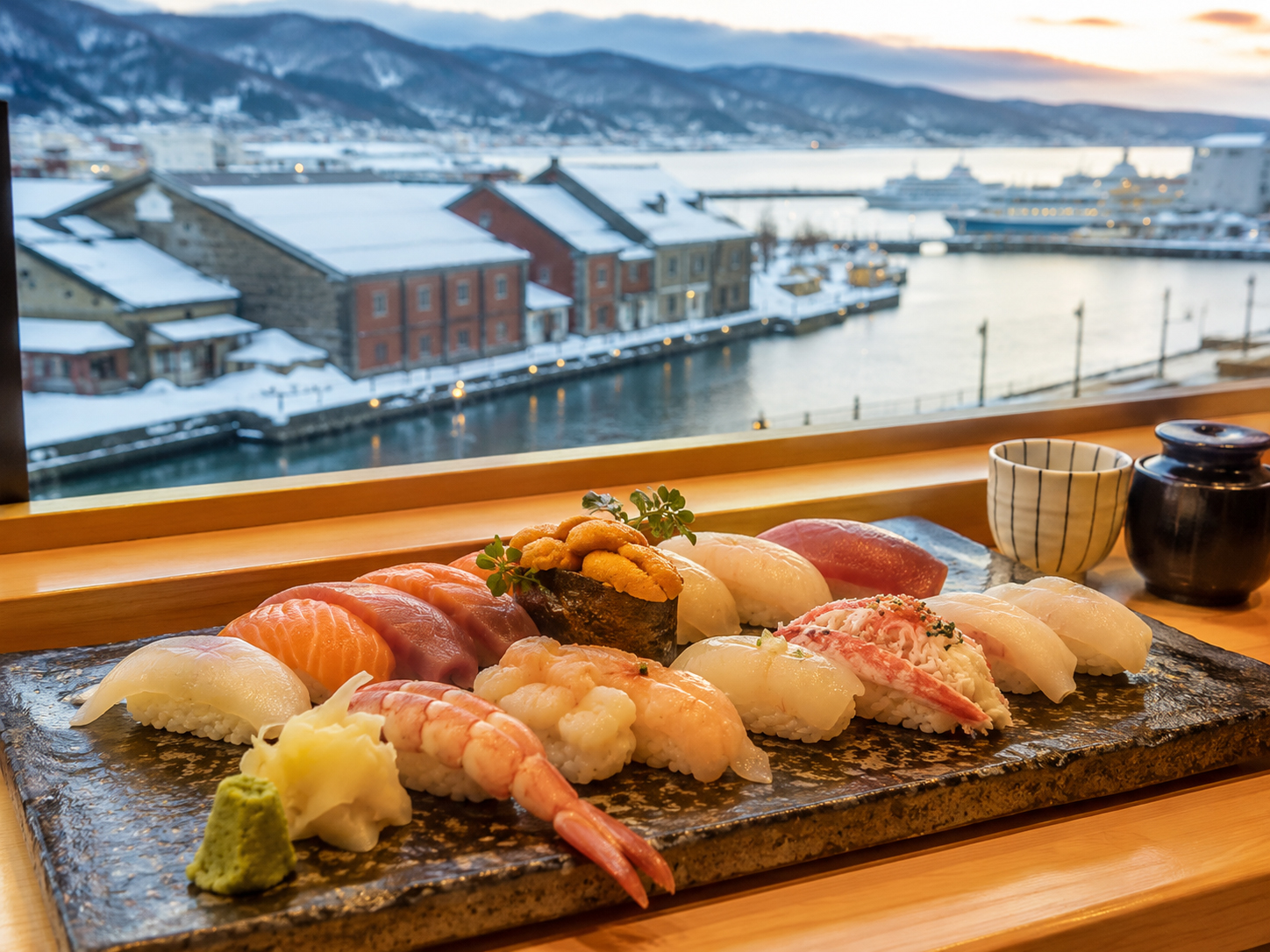札幌、小樽、函館の寿司と北海道の海
