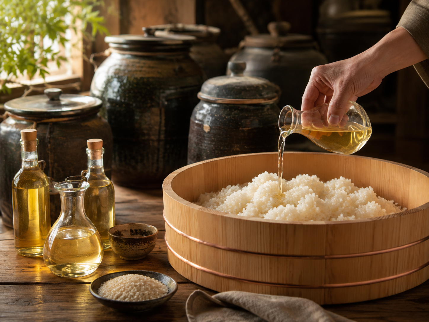 発酵の酸から酢飯の酸へ変わる寿司の歴史を表す構図